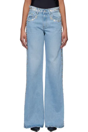 COPERNI Blue Studded Wide Leg Jeans