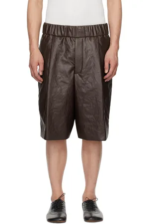 DRIES VAN NOTEN Brown Pleated Shorts