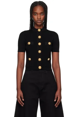 Balmain Black 4-Pocket Knitted Cardigan