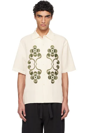 COMMAS Off-White Reflection Embroidered Oversized Shirt