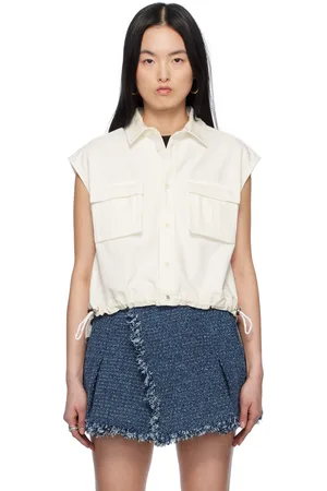 SACAI Off-White Mix Denim Shirt