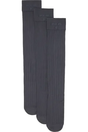 Shushu/Tong Three-Pack Gray Knitted Mid-Calf Socks