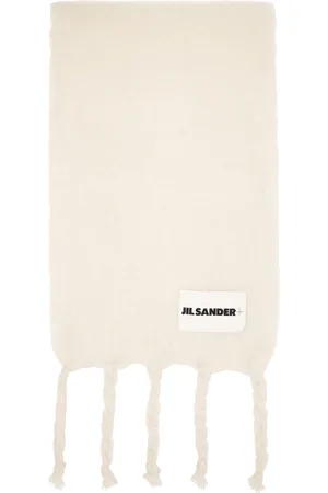 Jil Sander White Plain Scarf