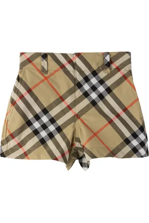 Burberry Baby Beige Check Cotton Shorts