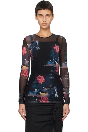 Ganni Black Printed Blouse