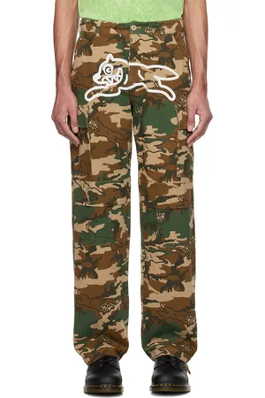 ICECREAM Khaki Running Dog Woodland Camo Cargo Pants