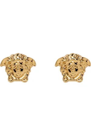VERSACE Gold Medusa Stud Earrings