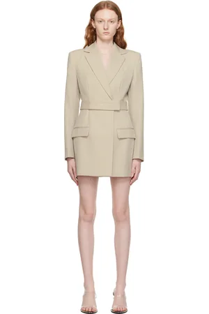 Alexander Wang Taupe Blazer Minidress