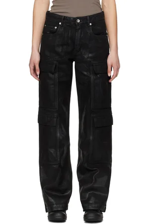Rick Owens Black Hollywood Double Cargo Jeans