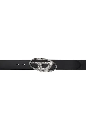 Diesel Black B-1dr Strass Belt