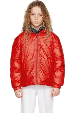 Diesel Kids Red Zipped Puffer Jacket