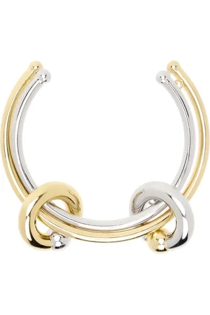 Jean Paul Gaultier Silver & Gold Tube Pendant Necklace