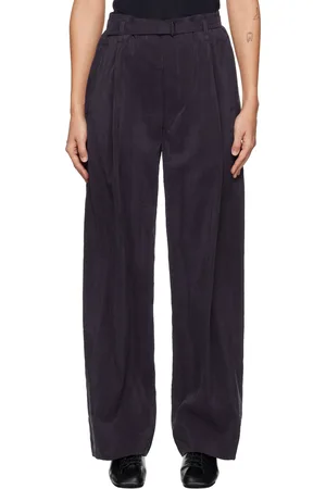 LEMAIRE Navy Belted Relaxed Trousers