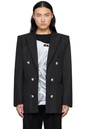 Balmain Black Six Button Blazer