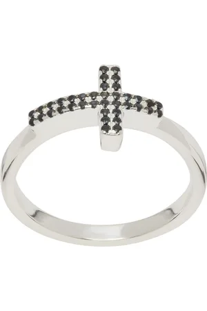 Stolen Girlfriends Club SSENSE Exclusive Silver Dusted Cross Ring