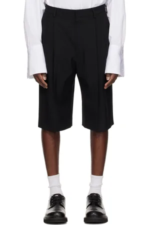 DRIES VAN NOTEN Black Tailored Wool Shorts