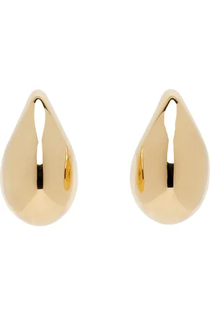 Bottega Veneta Gold Large Drop Earrings