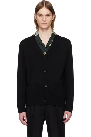 Paul Smith Black Washable Wool Signature Stripe Cardigan