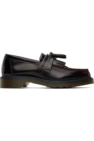 Dr. Martens Burgundy Adrian Arcadia Leather Tassel Loafers