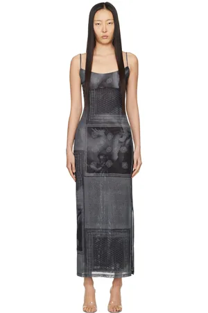 Miaou Black & White Thais Maxi Dress