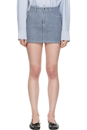 A.P.C. Blue & White Elga Denim Miniskirt