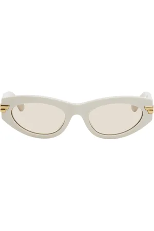 Bottega Veneta Off-White Bold Ribbon Unapologetic Cat-Eye Sunglasses