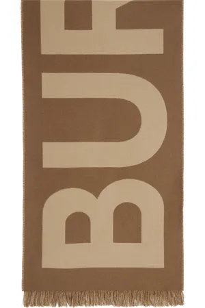 Burberry Brown Logo Wool Scarf