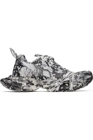 Balenciaga White & Black 3XL Extreme Graffiti Sneakers