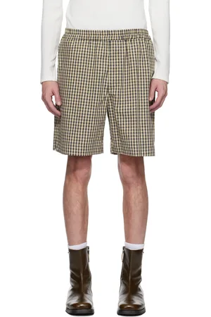 KARMUEL YOUNG Black & Check Square Shorts