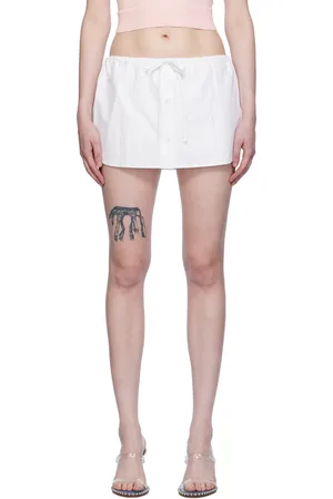 Alexander Wang White Drawstring Skort