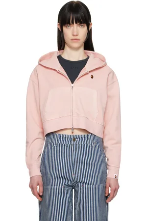 BAPE Pigment Dyed One Point Cropped Zip Hoodie