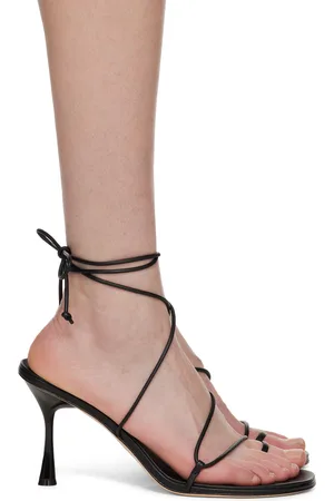 Studio Amelia Black Emily Wrap 90 Heeled Sandals