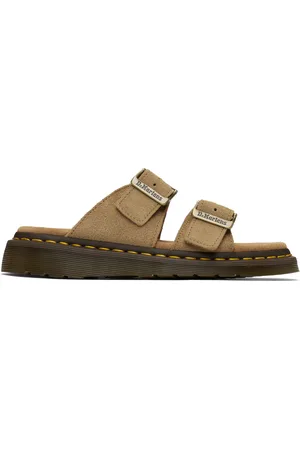 Dr. Martens Tan Josef Suede Slide Sandals