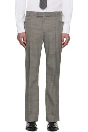 Ernest W. Baker Gray Flare Trousers