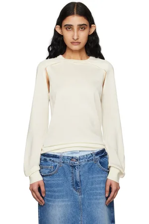 Helmut Lang Off-White Shrug Sweater