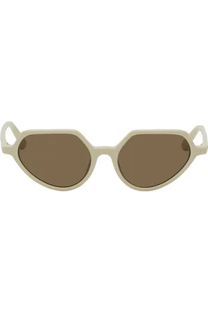 DRIES VAN NOTEN Off-White Linda Farrow Edition Cat-Eye Sunglasses