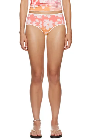 Petra Collins SSENSE Exclusive Pink Mimi Wade Edition Floral Swim Briefs