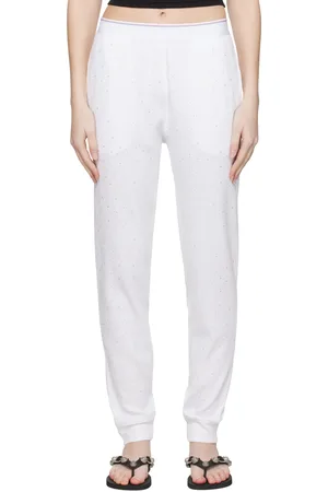 Alexander Wang Crystal Hotfix Jogger Lounge Pants