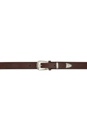 LEMAIRE Brown Minimal Western Belt