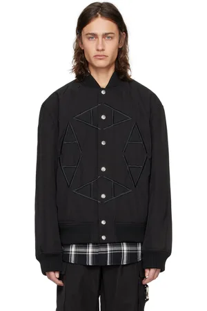 1017 ALYX 9SM Black Embroidered Bomber Jacket