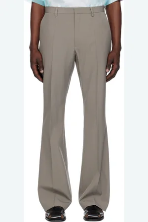 DRIES VAN NOTEN Gray Wool Trousers