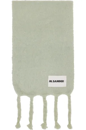 Jil Sander Green Plain Scarf