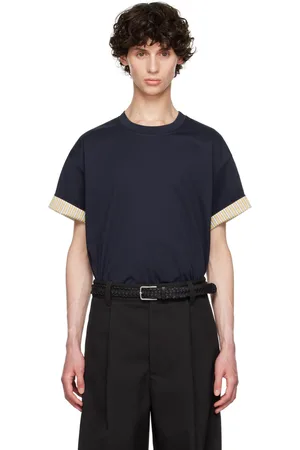 Bottega Veneta Navy & Yellow Double Layer T-Shirt