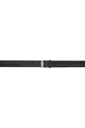 Bottega Veneta Black Intrecciato Watch Belt