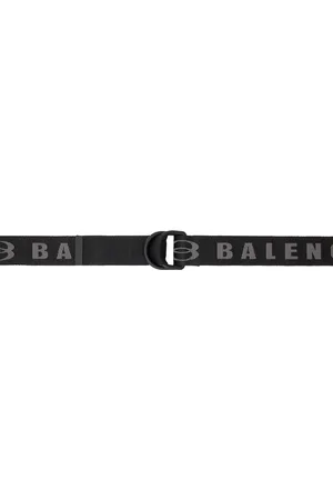 Balenciaga Black & Gray D Ring Belt