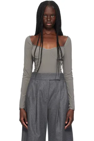 Paris Georgia Gray Underwire Bodysuit