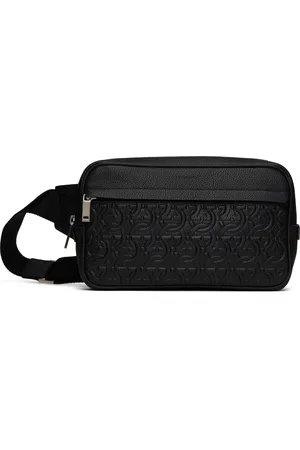 Salvatore Ferragamo Black Gancini Belt Bag