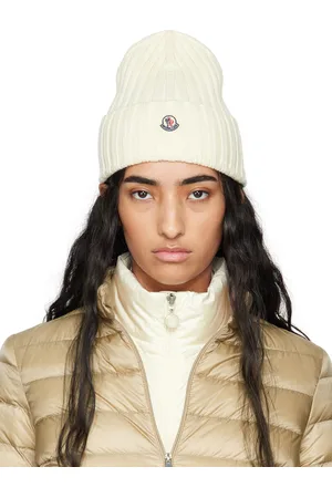 Moncler White Wool Beanie
