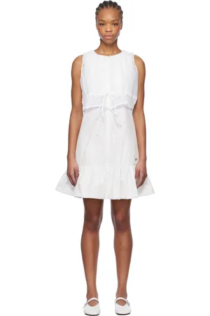 Kijun White Sheer Layered Minidress