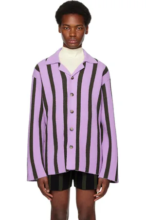 Nanushka Purple & Khaki Almar Shirt